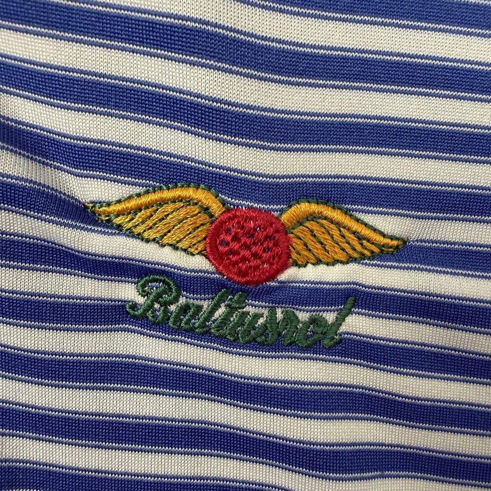 Holderness & Bourne X Baltusrol Golf Club Shirt Adult Large Blue Stripe Polo